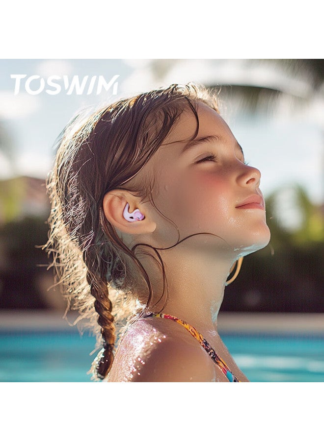 Toswim Swimming Earplugs, Comfortable Waterproof Adhesive Ear Protection, Bath Water-proof Children's Earplugs, Cute Yellow Duck Desig