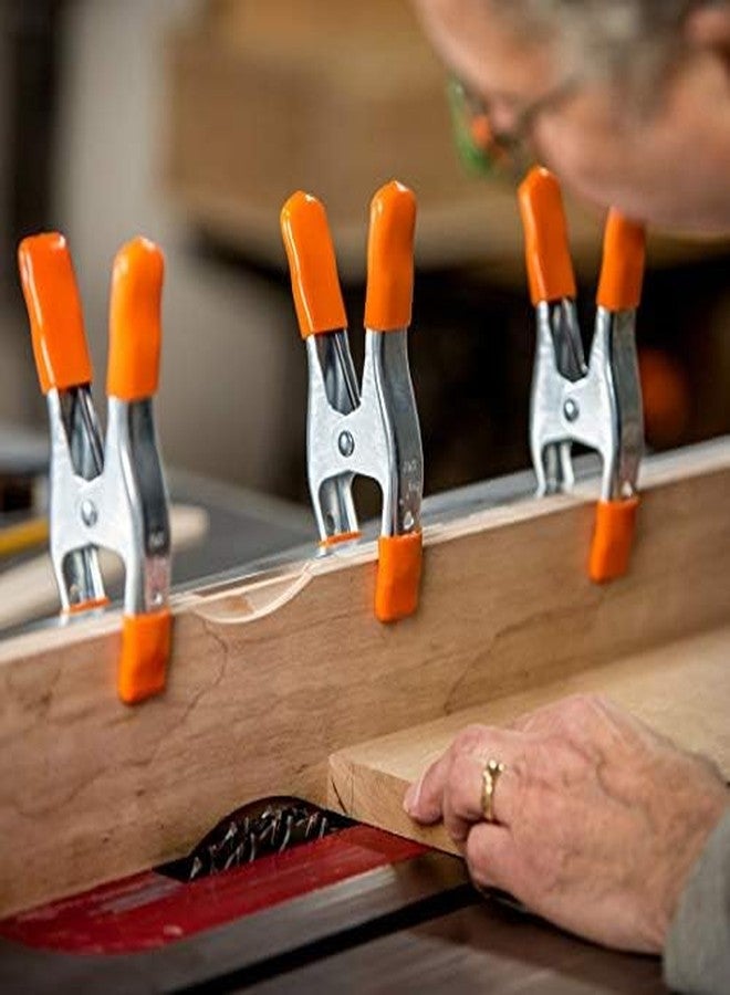 PONY 6-inch Heavy Duty Spring Clamps Set, 2-inch Jaw Opening, Nickel-plated Steel Spring Clips Clamps with Protected Rubber Handles and Tips, 6-Pack - Image 4