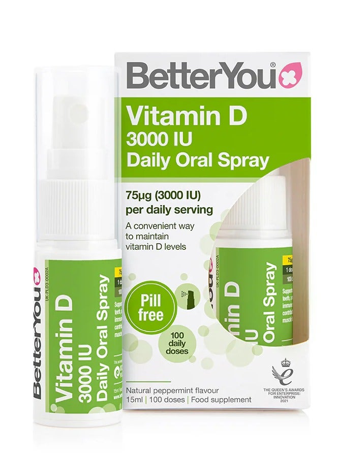 BetterYou D3000 Vitamin D Daily Oral Spray 15ml - Image 1