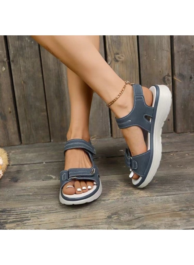 Sports Sandals Women New Summer Wedge Light Velcro Plus Size Slippers Women