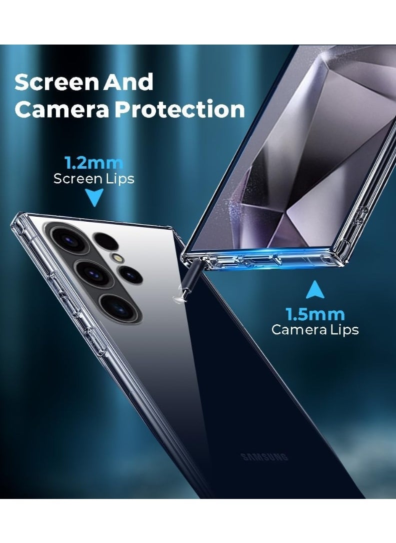 Generic - Crystal Clear Compatible with Samsung Galaxy S24 Ultra Case, Non-Yellowing High Transparent Thin Soft TPU Protective Cover Shockproof Slim Silicone Case for S24 Ultra Mobile Phone Case - - Image 1