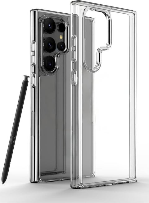 شفاف كريستالي متوافق مع حافظة سامسونج جالاكسي S24 الترا، غطاء حماية من مادة البولي يوريثان الحراري الناعم عالي الشفافية غير أصفر اللون، غطاء حماية نحيف مقاوم للصدمات من السيليكون لحافظة الهاتف المحمول S24 الترا -