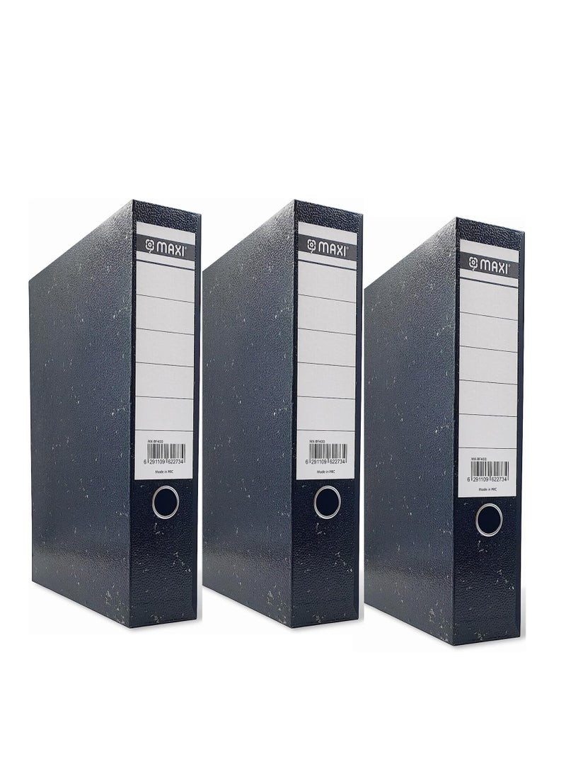 Maxi 3-Piece Closed Rigid Box File Black  - Image 1