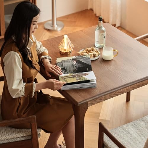 Runam Woods Mid-Century Solid Wood Small Luxury Dining Table for Kitchen Dining Room Bedroom Living Room Four Seater Dinning Table, Hotel and Cafe Dining Table. (Dark Brown, Square-71 x 71cm) - Image 2