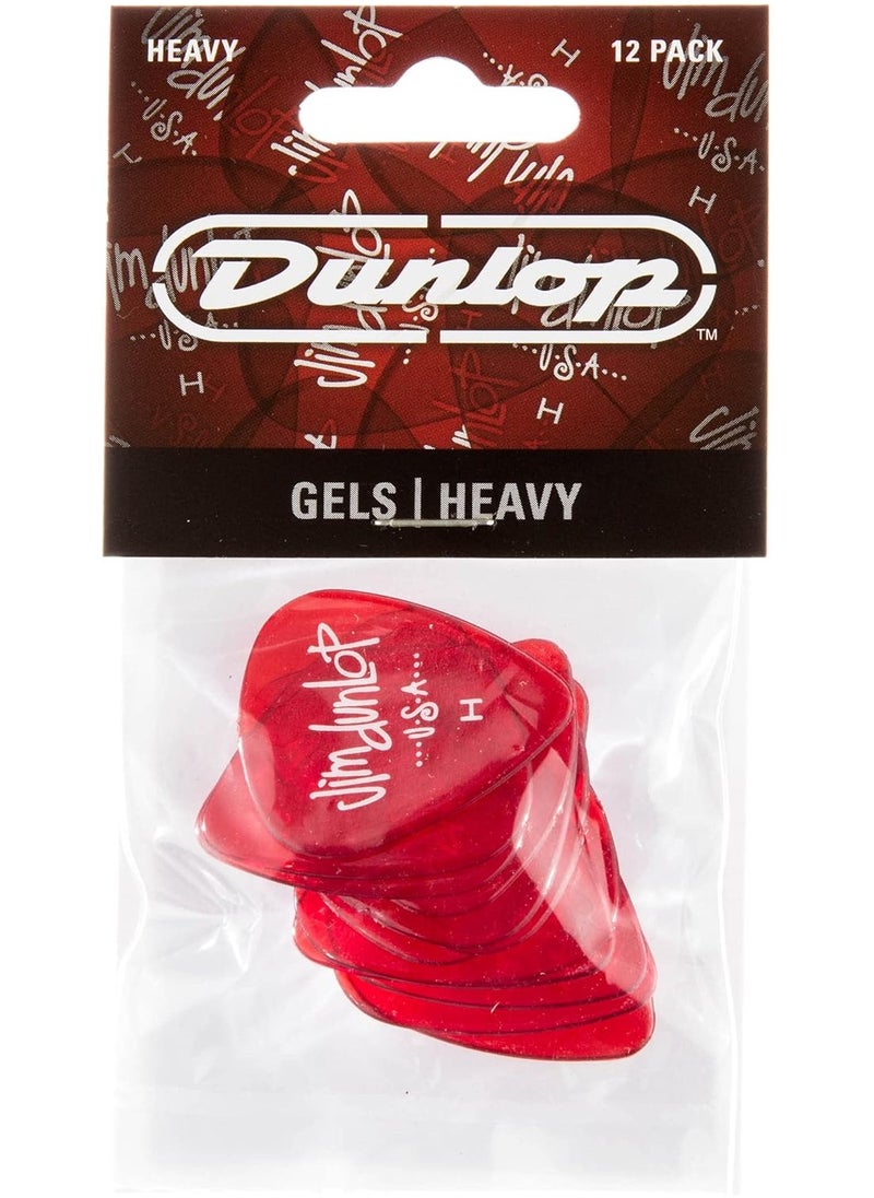 JIM DUNLOP JIM DUNLOP Guitar Picks (24486452012) Pack of 12 Size Heavy Red  - Image 1