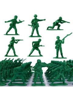 HAPTIME Classic Toy Soldiers Set (50 Pcs ) , Green Army Men Action Figures, Plastic Military Toys For Boys- Inspire Creative Play And Learning Adventures For Kids  - Image 1