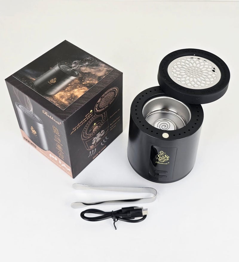 Radin USB Bakhoor Burner for Car & Home with Remote Control – Portable Electric Oud Incense Diffuser with Accessories - Image 2