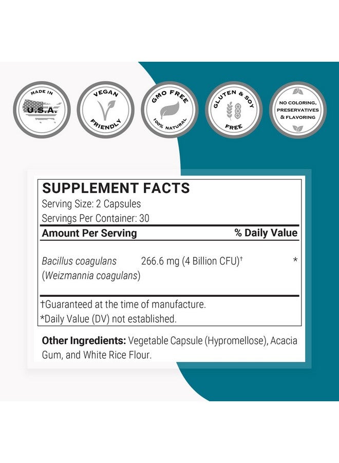 Supersmart Bacillus Coagulans Probiotic 4 Billion CFU per Day (High Absorption) - Lactobacillus Sporogenes Supplement | Non-GMO & Gluten Free - 60 Delayed Release Capsules - Image 3
