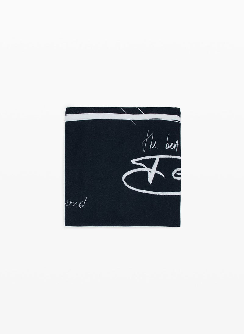 DESIGUAL Rectangular Foulard With A Lettering-Style Print - Image 4