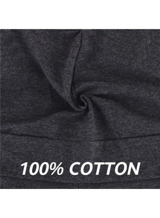 2-Pack Cotton Skull Caps for Men Women, Lightweight Beanie Sleep Hats Breathable, Sweat-absorbent Cycling And Running Caps And Chemo Hair Loss (Black & Grey) - view 5