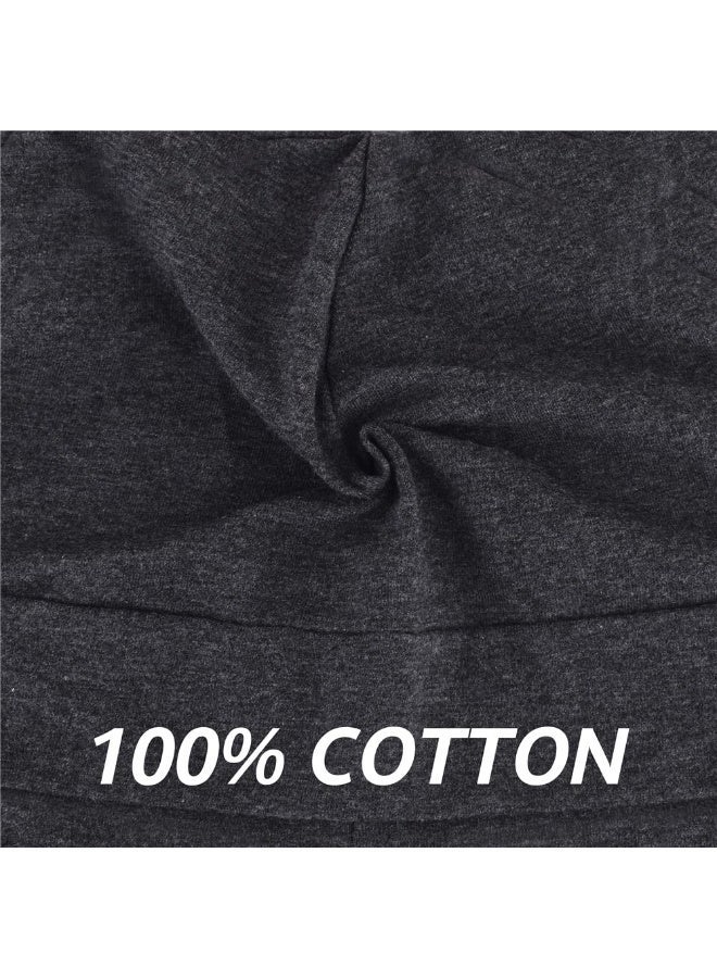 Chabeia 2-Pack Cotton Skull Caps for Men Women, Lightweight Beanie Sleep Hats Breathable, Sweat-absorbent Cycling And Running Caps And Chemo Hair Loss (Black & Grey) - Image 5