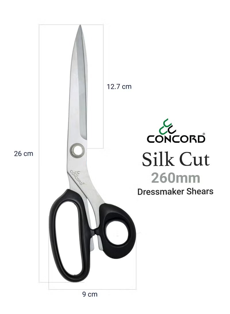 CONCORD - Tailor Scissors, 10 inch | Silk Cut Dressmaker Shears | Matte Finish Stainless Steel | Tailoring Sewing Shear - Image 4