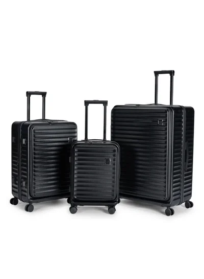 LIMRA Travel bags hard Luggage set 3 pieces size 28/24/20 inch Black