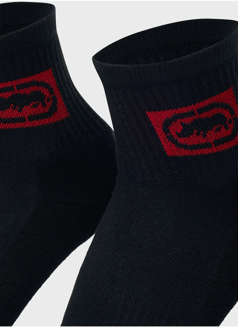 إيكو يو إن إل تي دي. Set of 3 - Ecko Logo Detail Ankle Length Socks
