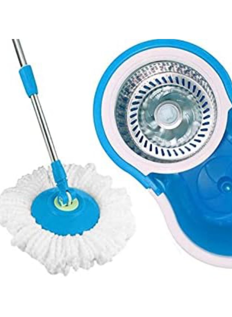 Spin Mop Stainless Steel With Bucket Blue/White 3 Cleaning Dry Heads 20 x 15 x 20 cm - Image 2