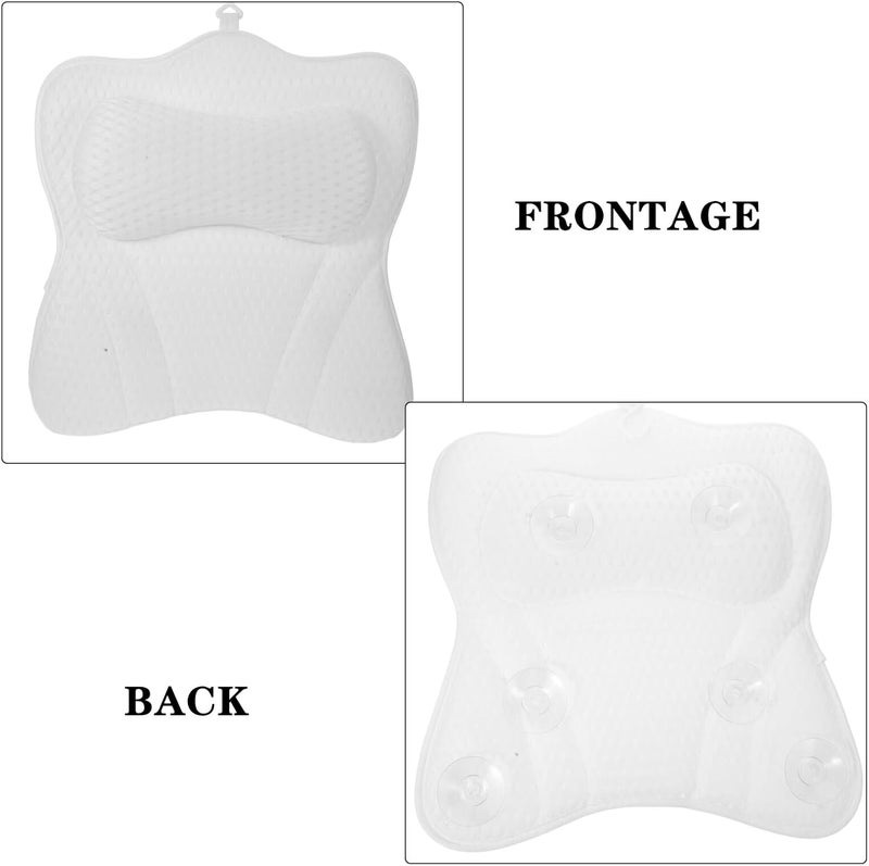 Butterfly Shape Bathtub Pillow with Suction Cups, Breathable Mesh Fabric, Quick-Drying Washable Bath Pillow Headrest for Neck and Shoulder Support, Spa Bath Accessory for Relaxing - Image 3