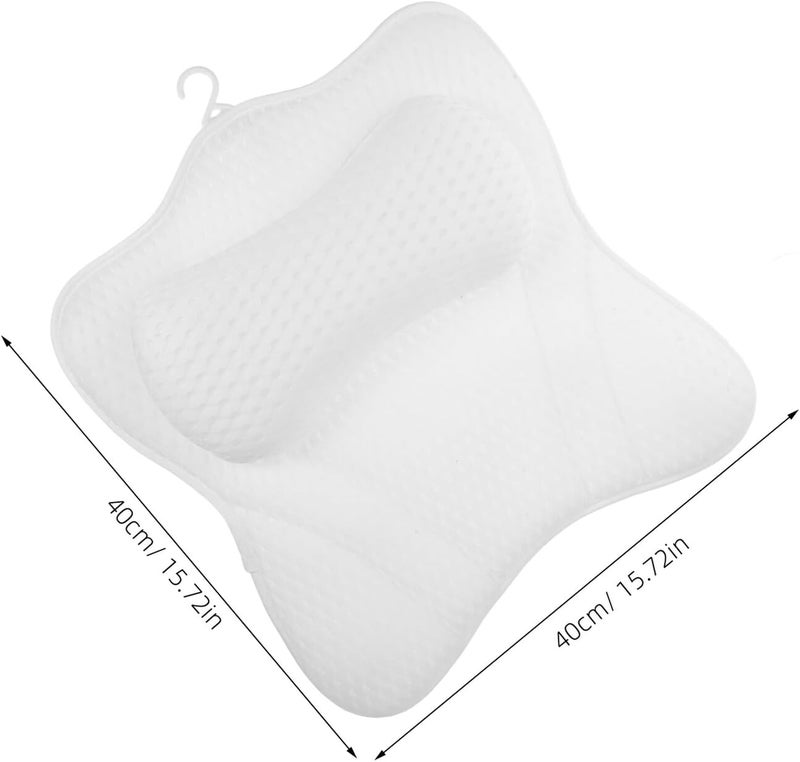 Butterfly Shape Bathtub Pillow with Suction Cups, Breathable Mesh Fabric, Quick-Drying Washable Bath Pillow Headrest for Neck and Shoulder Support, Spa Bath Accessory for Relaxing - Image 2