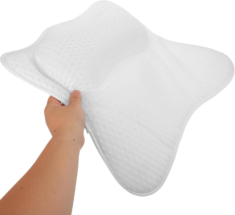 Butterfly Shape Bathtub Pillow with Suction Cups, Breathable Mesh Fabric, Quick-Drying Washable Bath Pillow Headrest for Neck and Shoulder Support, Spa Bath Accessory for Relaxing - Image 4