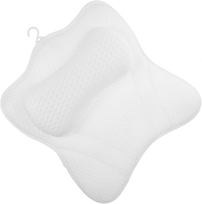 Butterfly Shape Bathtub Pillow with Suction Cups, Breathable Mesh Fabric, Quick-Drying Washable Bath Pillow Headrest for Neck and Shoulder Support, Spa Bath Accessory for Relaxing - Image 1