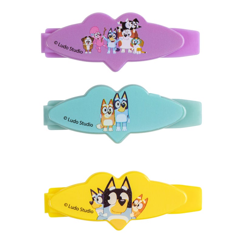 Luv Her Bluey Girls 20 Piece Accessory Set with 3 Barrettes, 4 Snap Hair Clips, 5 Elastics and 8 Terry Ponies- Ages 3+ - Image 2