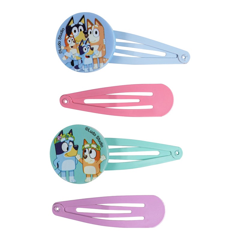 Luv Her Bluey Girls 20 Piece Accessory Set with 3 Barrettes, 4 Snap Hair Clips, 5 Elastics and 8 Terry Ponies- Ages 3+ - Image 3