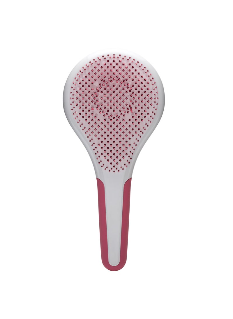 Michel Mercier - Michel Mercier Wet and Dry Hair Detangler - Soft Bristles Hair Brush - Anti-Slip Handle for Healthy, Shiny Hair - Fine Hair - Pink-White - 1 pc - Image 1