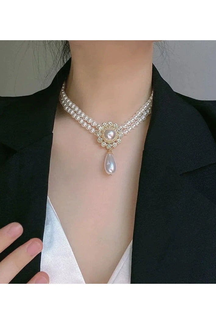 Goolsky Luxury Teardrop Pearl Necklace for Women – Vintage Baroque Statement Collar Necklace, Elegant Bridal & Summer Fashion - Image 2