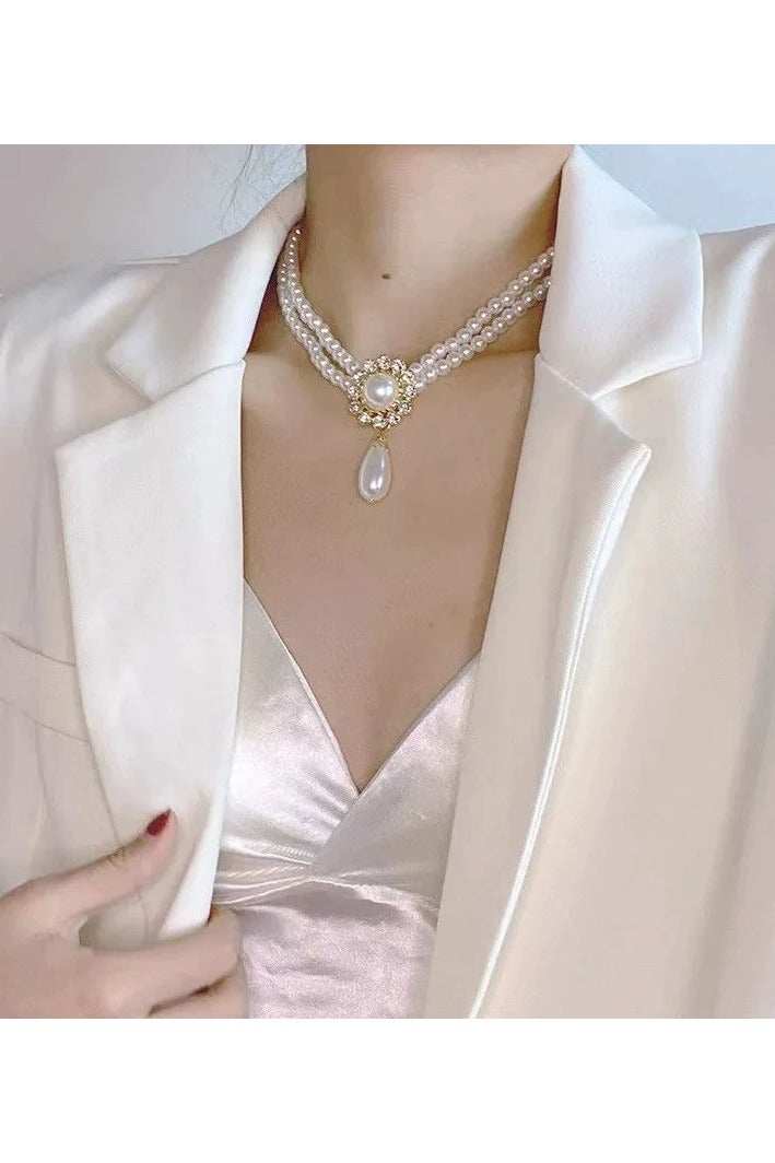 Goolsky Luxury Teardrop Pearl Necklace for Women – Vintage Baroque Statement Collar Necklace, Elegant Bridal & Summer Fashion - Image 4