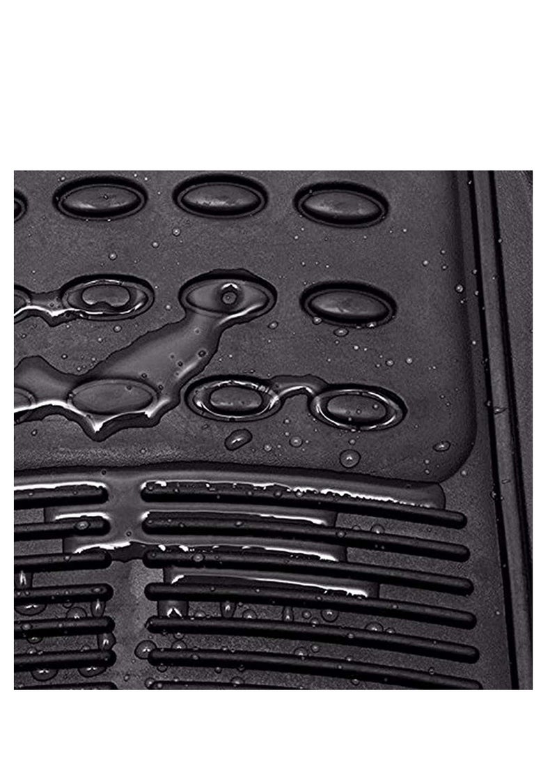 TORONTO - Rubber Floor Car Mats for Mitsubishi Pajero – Set of 4 Mats with Cleaning Brush - Image 1