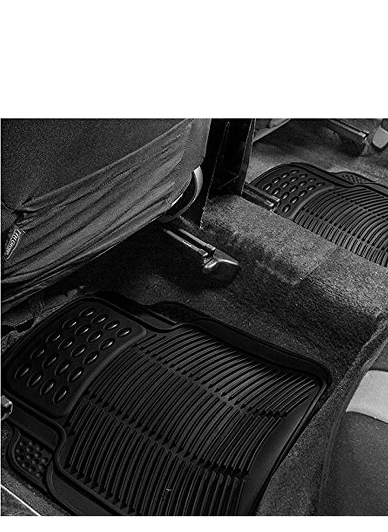 TORONTO - Rubber Floor Car Mats for Mitsubishi Pajero – Set of 4 Mats with Cleaning Brush - Image 1
