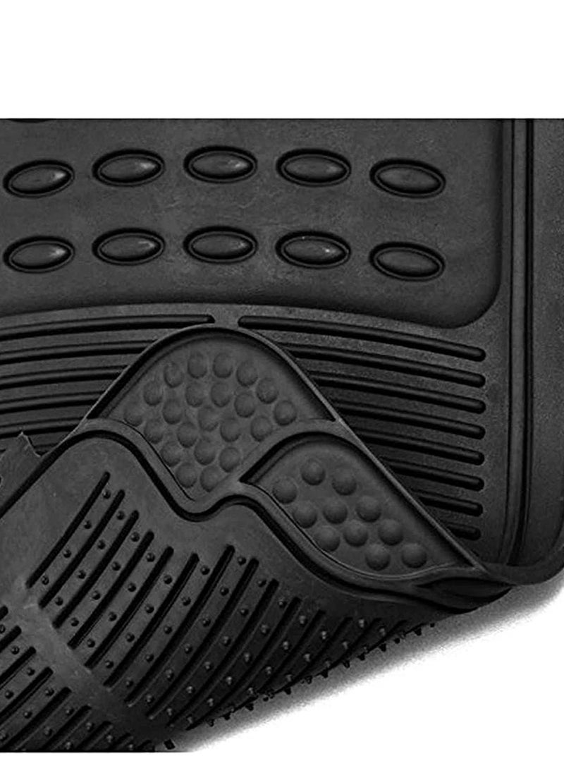 TORONTO - Rubber Floor Car Mats for Mitsubishi Pajero – Set of 4 Mats with Cleaning Brush - Image 1