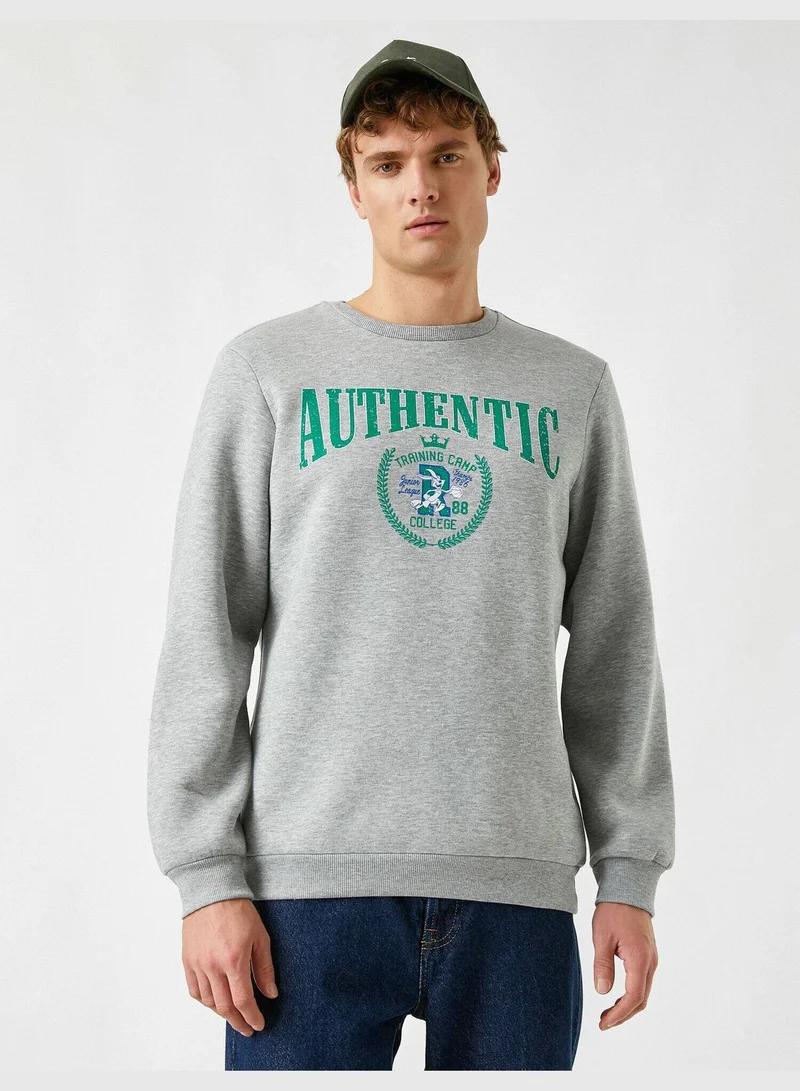 KOTON College Printed Sweatshirt