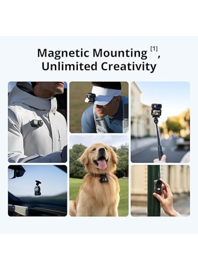 أوسمو Osmo Nano Standard Combo (128GB) - Small 4K/60fps Vlogging Camera with a 1/1.3" Sensor, 143° Wide FOV Video, 200-Min Recording, Swift Content Transfer, Magnetic POV Cam 4K for Sports, Vlog - Image 3