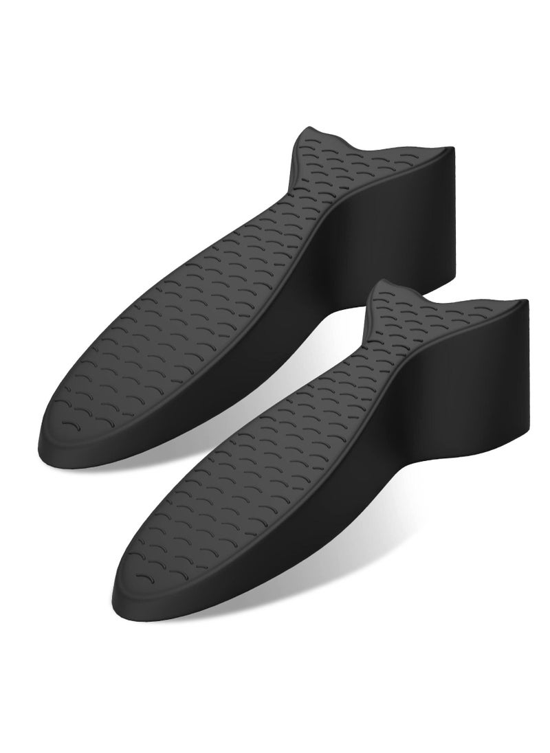 Excefore - Door Stop Wedges, 2 Pack Rubber Door Stoppers with Holders, Stackable and Slip-Resistant for Tiles, Carpet, Wood and Laminate Floors and Other Floor Surfaces Stop - Image 1