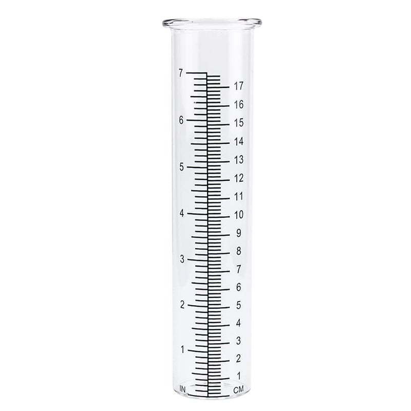 QMET 7" Capacity Rain Gauge Glass Replacement Tube for Yard Garden Outdoor Home (1PC) - Image 5
