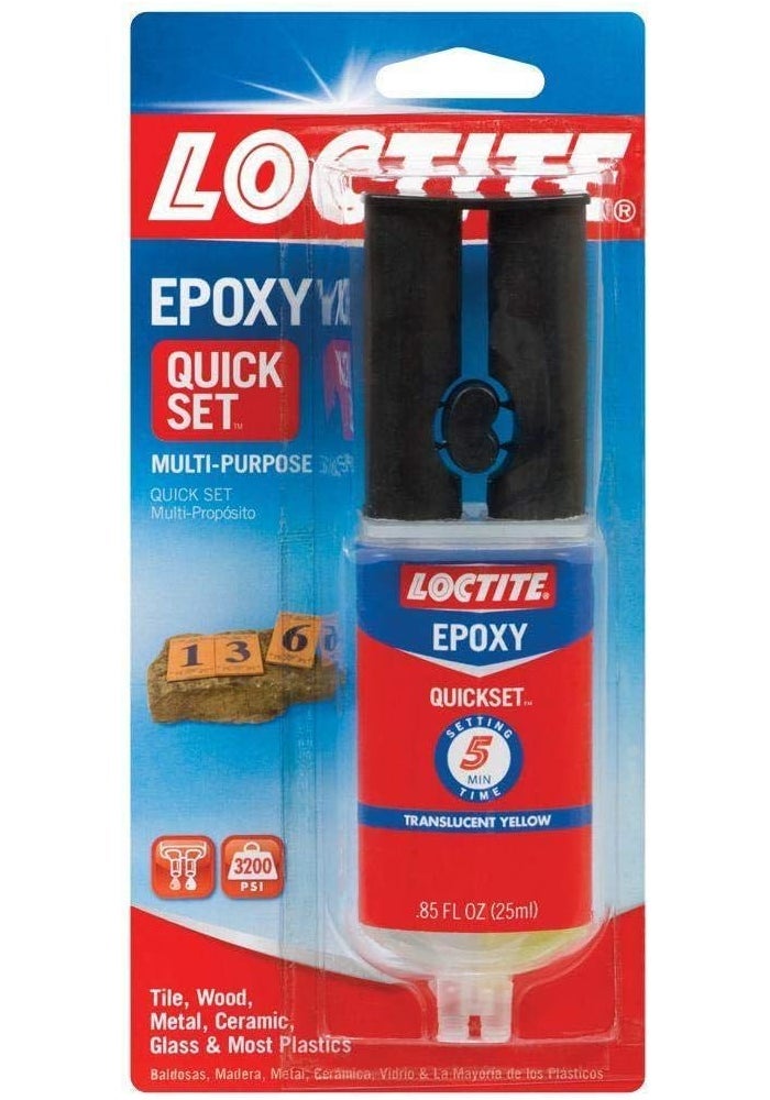 Loctite Quick Set Epoxy Adhesive - 25ml Dual-Syringe Applicator - Image 1