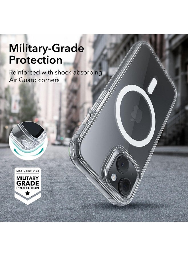 اي اس ار مجموعة حافظات ESR لهاتف iPhone 15، واقي شاشة واحد من الزجاج المقوى، مجموعة واحدة من واقيات العدسات، حماية من الدرجة العسكرية، حافظة هاتف MagSafe مقاومة للاصفرار والخدش، سلسلة كلاسيكية، شفافة - Image 3