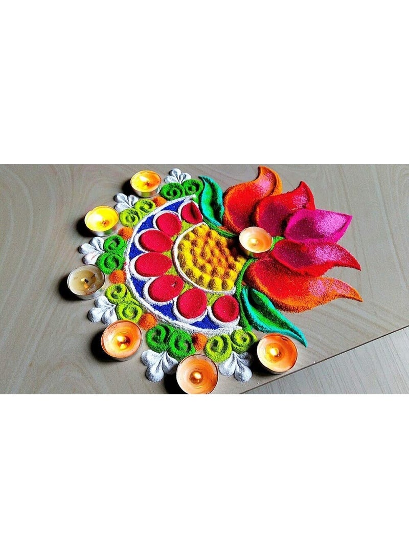 ascension Sand Rangoli Powder for Creativity, Diwali Floor Decoration (Multicolour, 80 Grams Each) - Pack of 10 - Ceramic - Image 3