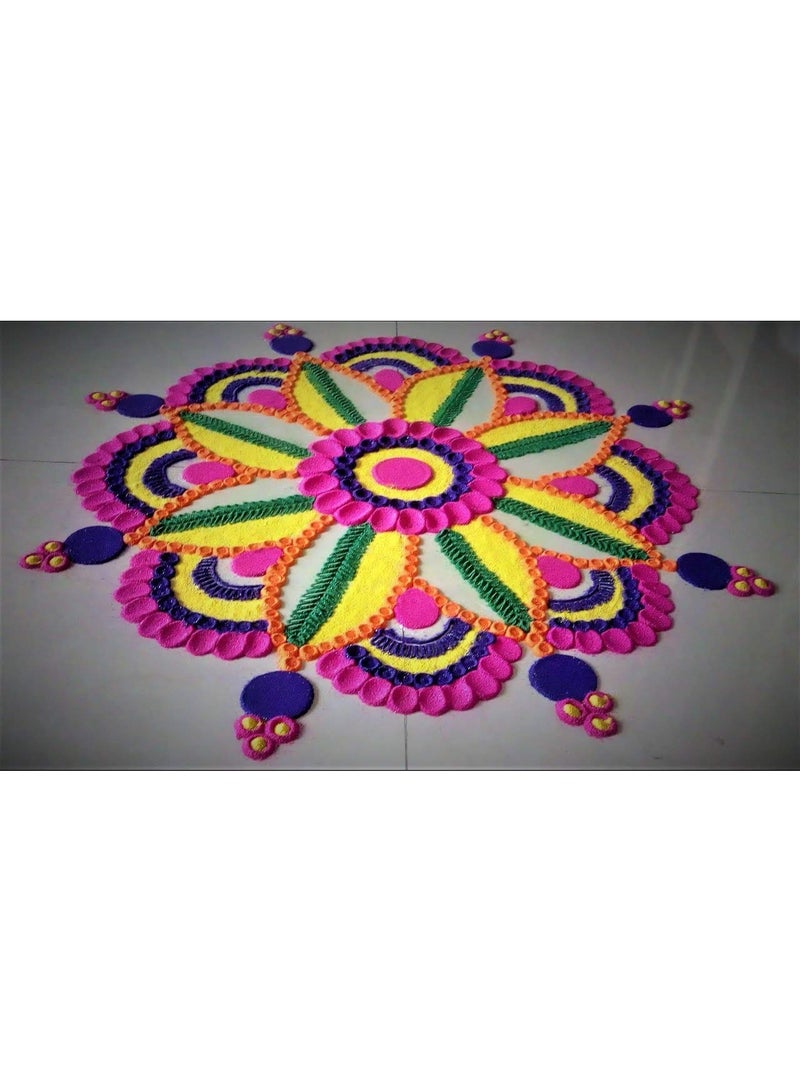 ascension Sand Rangoli Powder for Creativity, Diwali Floor Decoration (Multicolour, 80 Grams Each) - Pack of 10 - Ceramic - Image 4