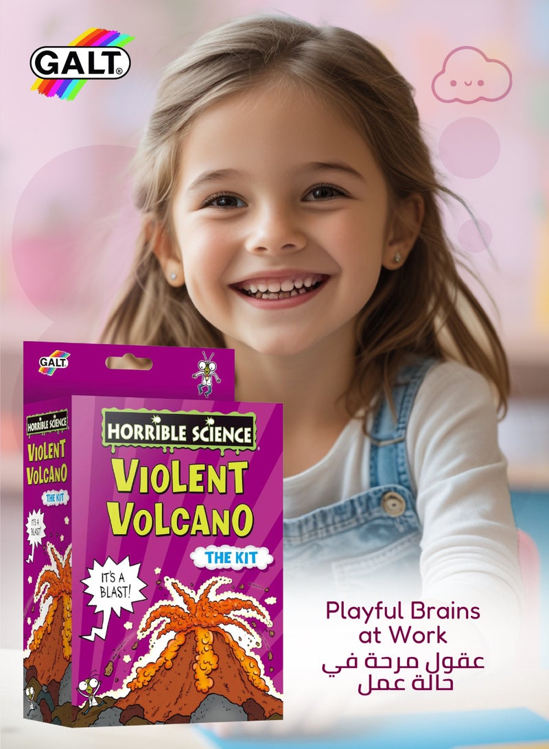 Galt Toys Horrible Science Volcano Kit | DIY Erupting Plastic Volcano | Educational Science Kit for Kids | For Ages 8+ | Includes Volcano Model | Vinegar & Bicarbonate of Soda | 14x6.5x21.5 cm - Image 4