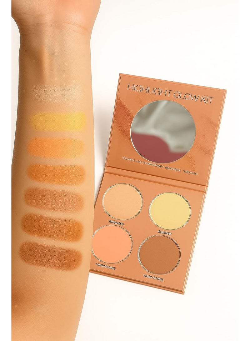 Ministar Kiss Beauty 4-in-1 Multi-Use Highlighter Kit - Image 3