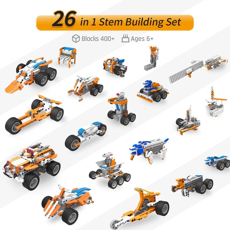 makerzoid مجموعة ميكيرزويد 26 في 1 لروبوت البرمجة، سوبربوت مع تطبيق، لعبة تعليمية STEM، مجموعة روبوتات قابلة للبرمجة، مجموعة بناء DIY، لعبة روبوت، هدية للأولاد والبنات من سن 6 إلى 14 عامًا - Image 2