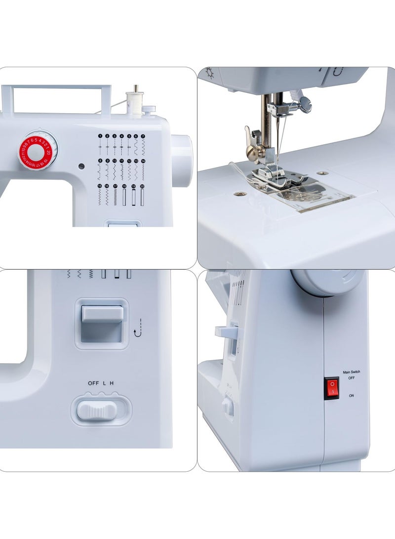 ASIV 618 Model 20-Stitch Mini Electric Sewing Machine | Foot Pedal Dual Control + 20 Stitch Patterns | Beginner Home Sewing Tool - Image 2