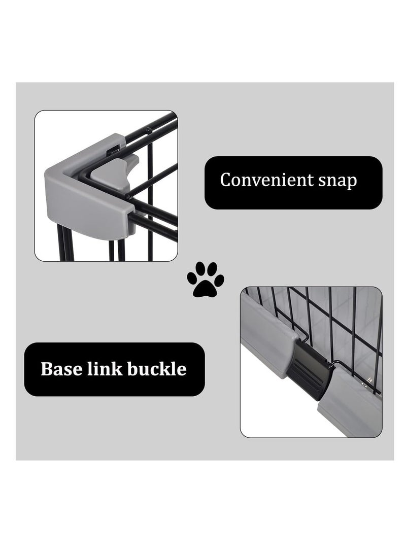 NNC PETS Cat crate with Sturdy metal wire, Pet cage for Indoor/Outdoor use, Idea for felines and small pets, Splash-proof base, Single-layer, Portable cage, Secure lock and Easy to assembly, 84 cm (Grey)  - Image 3