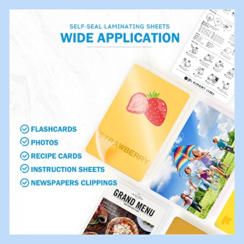 Uinkit 50-Pack Business Card Laminating Pouches, 10Mil Thick Double-Sided Seal for 2.6x3.9" Cards, Bulk Waterproofing for Employee ID Badges, Loyalty & Membership Cards, No Machine Needed - Image 3