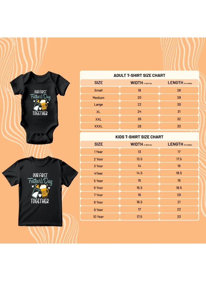 Matching Family Outfits  Matching Family Outfits Our First Father’s Day Together T-Shirts | Matching Dad and Baby Outfit | Soft Cotton Fabric | New Dad Gift for Father's Day  | Best Price UAE