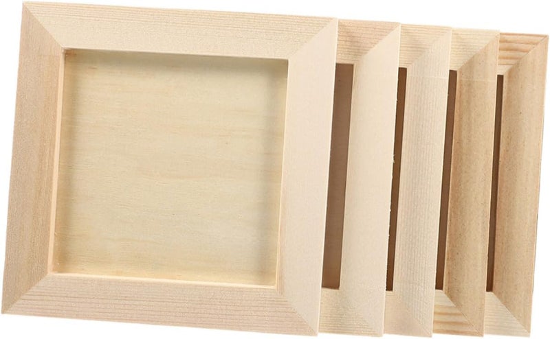 Homoyoyo Clay Picture Frames 12x12cm Wooden Art Frames for Clay Crafts DIY Painting Display for ‘s Artwork and School Projects - Image 1