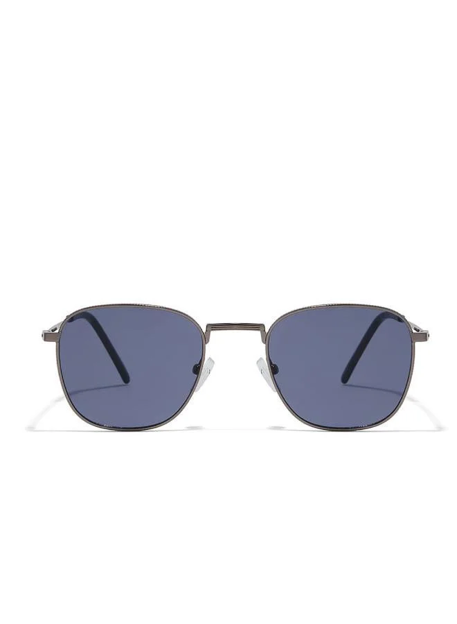 Blackout Must-Have,Unisex Sunglasses, Square Sunglasses, UV Protection: UV400 (Grey,Blue)