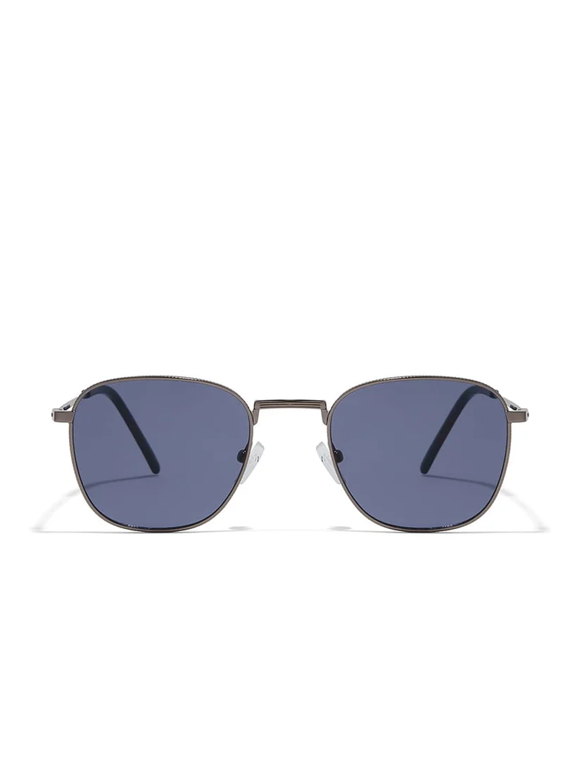 Blackout Must-Have,Unisex Sunglasses, Square Sunglasses, UV Protection: UV400 (Grey,Blue)