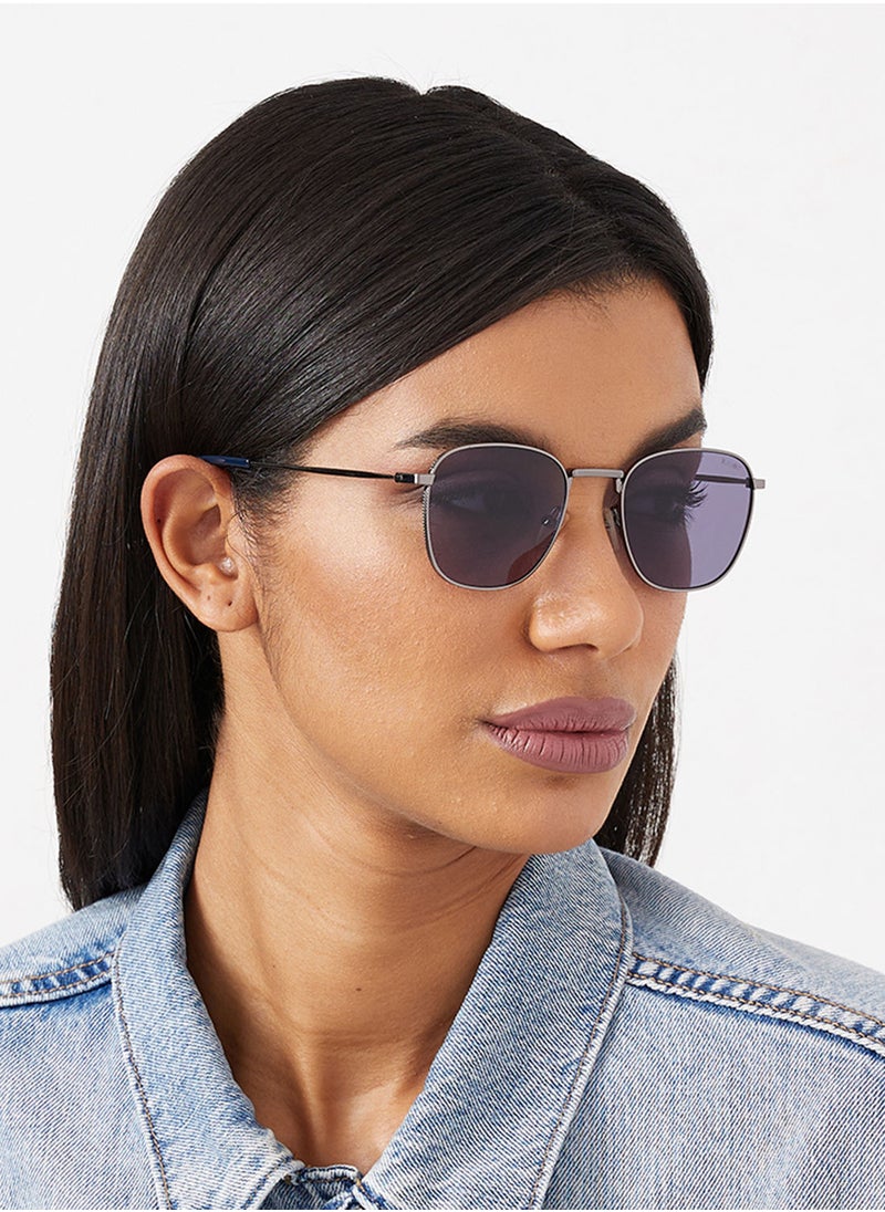 Blackout Must-Have,Unisex Sunglasses, Square Sunglasses, UV Protection: UV400 (Grey,Blue)  - Image 5